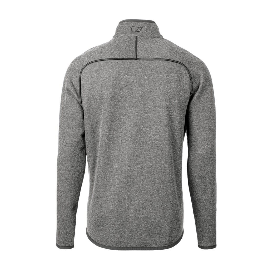  FC Cincinnati Cutter & Buck Mainsail Sweater-Knit Full-Zip Jacket - Heather Gray